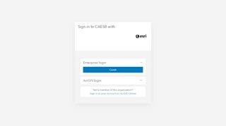 
                            3. Sign in to CAESB - ArcGIS