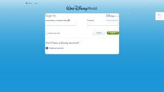 
                            2. Sign In to Continue | Walt Disney World Resort