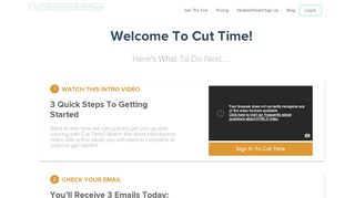 
                            4. Sign in to Cut Time