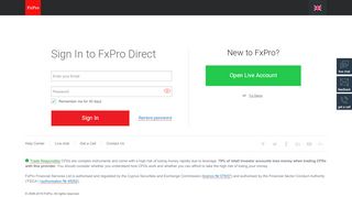 
                            7. Sign in to Direct. FxPro Financial Services Ltd is ...
