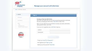 
                            4. Sign in to eServices - AAA Life Insurance Company