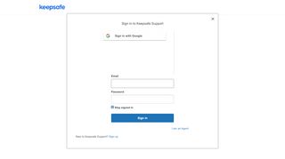 
                            1. Sign in to Keepsafe Support