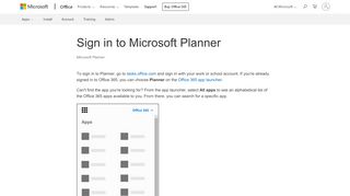 
                            7. Sign in to Microsoft Planner - Office Support