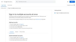
                            9. Sign in to multiple accounts at once - Computer - Google ...