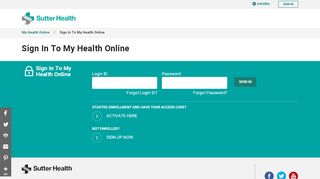 
                            3. Sign In To My Health Online - Sutter Health