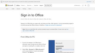 
                            2. Sign in to Office - Office Support