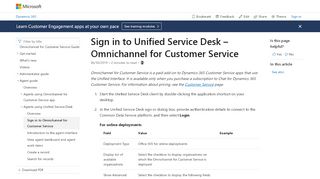 
                            4. Sign in to Omnichannel for Customer Service | Microsoft Docs