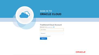 
                            1. Sign In To ORACLE CLOUD