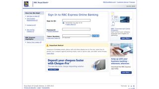 
                            8. Sign In to RBC Express Online Banking - RBC Royal Bank