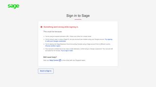 
                            5. Sign in to Sage