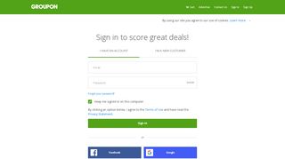 
                            4. Sign in to score great deals! - Groupon