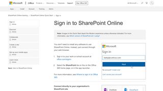 
                            8. Sign in to SharePoint Online - SharePoint - Office Support