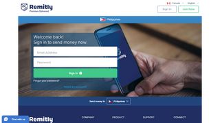 
                            10. Sign in to start sending money - Canada - Remitly