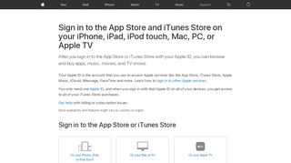 
                            1. Sign in to the App Store or iTunes Store - Apple …