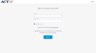 
                            9. Sign in to your account - ACT Inc