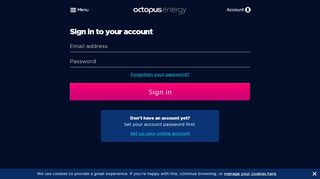 
                            11. Sign in to your account - octopus.energy