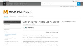 
                            8. Sign in to your Autodesk Account | Moldflow Insight 2018 | Autodesk ...