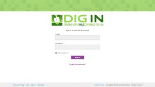 
                            9. Sign in to your DIG IN account - Group Publishing