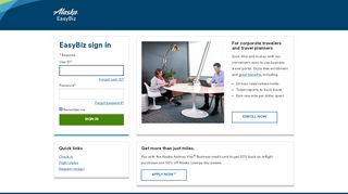 
                            1. Sign in to your EasyBiz account | Alaska Airlines