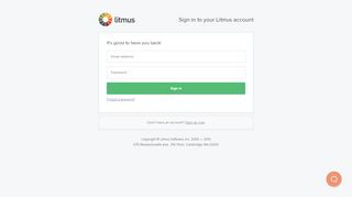 
                            8. Sign in to your Litmus account