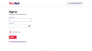 
                            1. Sign in to your TaxAct Account