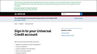 
                            11. Sign in to your Universal Credit account - GOV.UK