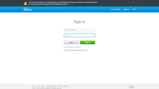 
                            2. Sign in to your Webex account.