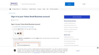 
                            2. Sign in to your Yahoo Small Business account