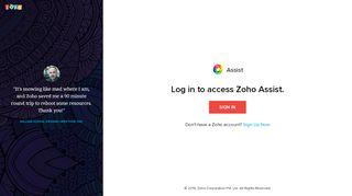 
                            6. Sign in to your Zoho Assist Account | Zoho Assist Login