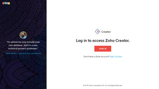 
                            8. Sign in to your Zoho Creator account | Zoho Creator Login