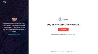 
                            5. Sign in to your Zoho People account | Zoho People Login