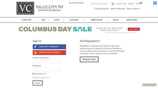 
                            3. Sign In - Value City Furniture