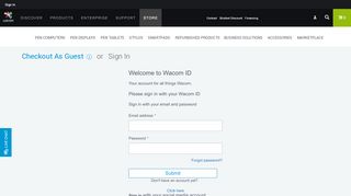
                            2. Sign In - WACOM store