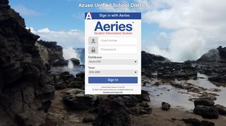 
                            2. Sign in with Aeries - Azusa Unified School District