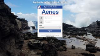 
                            5. Sign in with Aeries - redlands.asp.aeries.net