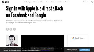 
                            5. Sign In with Apple is a direct attack on Facebook and Google's ...