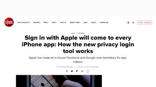 
                            2. Sign In with Apple will come to every iPhone app: How the ...