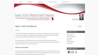 
                            1. Sign in with Confidence - New York Retirement News
