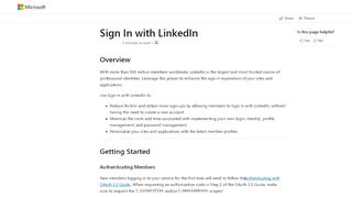 
                            10. Sign In with LinkedIn | Documentation - LinkedIn Developer Network