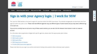 
                            3. Sign in with your Agency login | I work for NSW