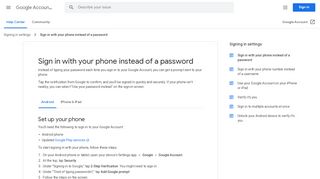 
                            6. Sign in with your phone instead of a password - Android ...