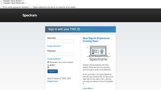 
                            10. Sign in with your TWC ID - Time Warner Cable