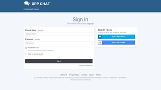 
                            1. Sign In - Xrp Chat
