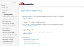 
                            3. Sign into Access ACS - ACS Technologies Help Center