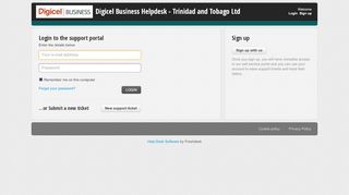 
                            6. Sign into : Digicel Business Helpdesk - Trinidad and Tobago Ltd