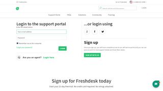 
                            3. Sign into : Freshdesk