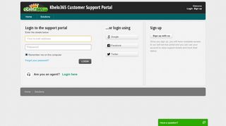 
                            3. Sign into : Khelo365 Customer Support Portal