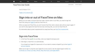 
                            4. Sign into or out of FaceTime on Mac - Apple Support