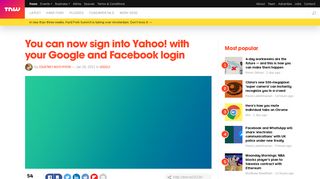 
                            4. Sign into Yahoo! with your Facebook and Google login - The Next Web
