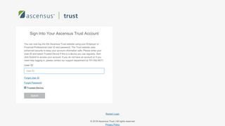 
                            6. Sign Into Your Ascensus Trust Account